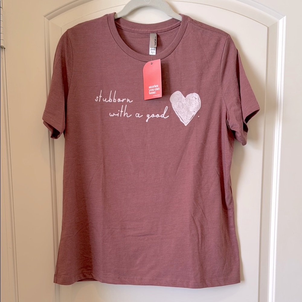 THREAD TANK Pink Graphic T-Shirt with Heart Design